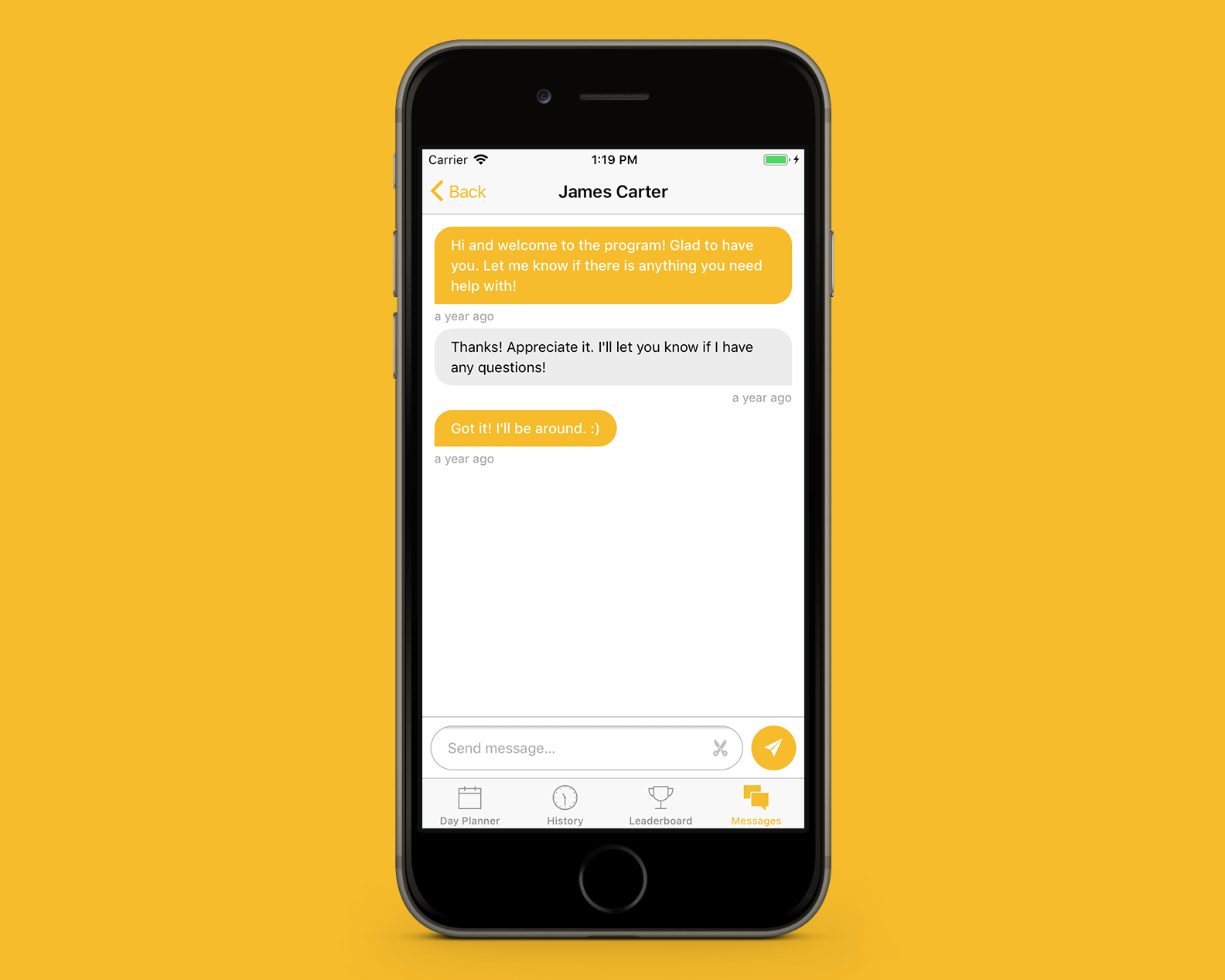 Coach chat thread